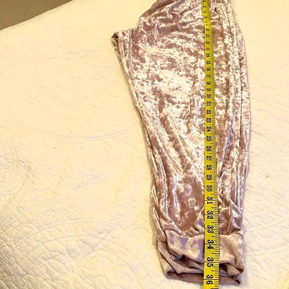 Crushed Velvety Top Sleeveless & Jogger Pants Lounge Wear Set Pink Medium L Y2K - Picture 15 of 17